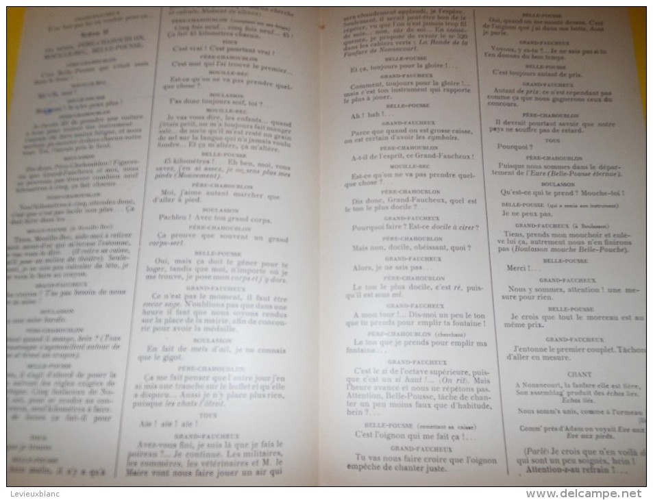 La Fanfare De Nonancourt/ TEXTE  /Teste/ Chelu/ Saynéte Excentrique Musicale/Labbé/Vers 1930         PART66 - Partitions Musicales Anciennes