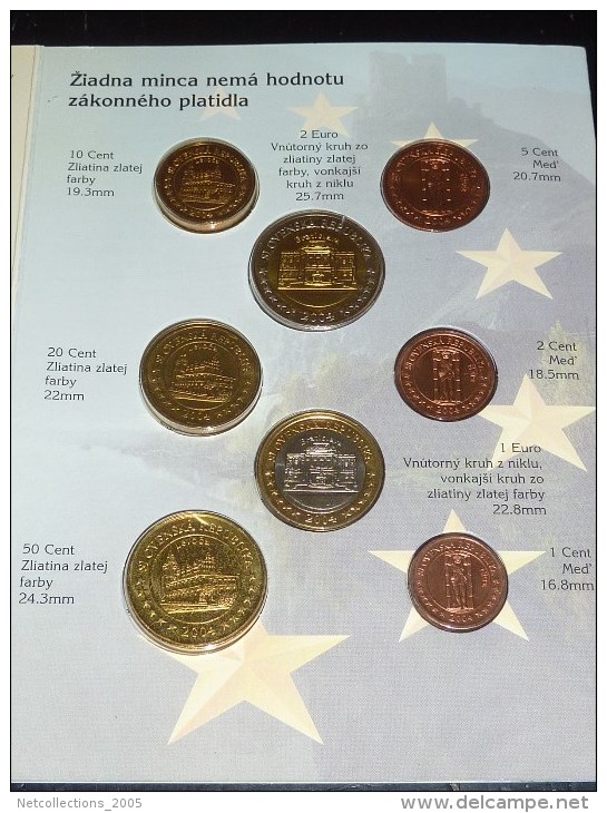 COFFRET BU EURO ESSAI 2004 - SERIE EURO ESSAI 2004 REPUBLIQUE DE SLOVAQUIE 8 PIECES - Slowakei