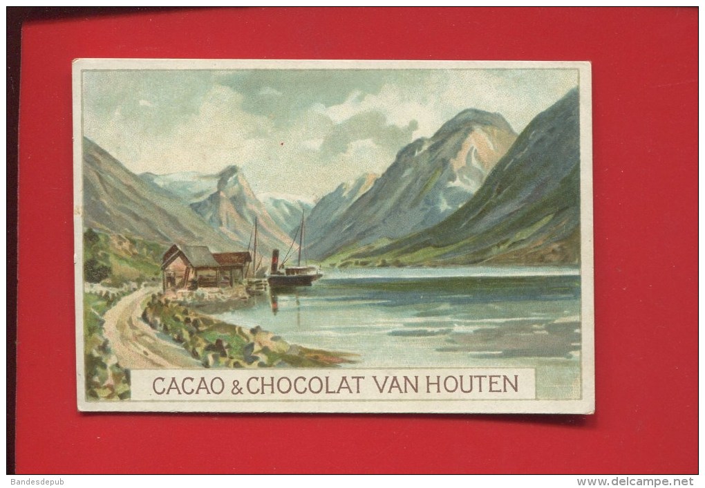 VAN HOUTEN CACAO CHROMO  BATEAU LAC MONTAGNE - Van Houten