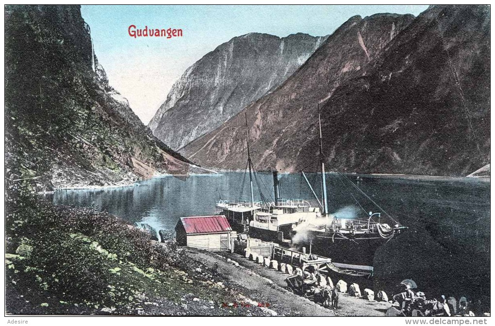 GUDVANGEN Dampfschiff Anlegestelle 1905? - Norwegen