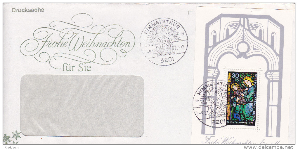 Weinacht 1977 Berlin - Bloc Block - Himmelsthür - Brief Cover Lettre Letter - Briefe U. Dokumente