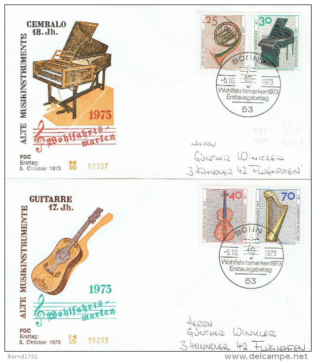 Germany   Mi-Nr 782/785 FDC (y776)- - 1971-1980