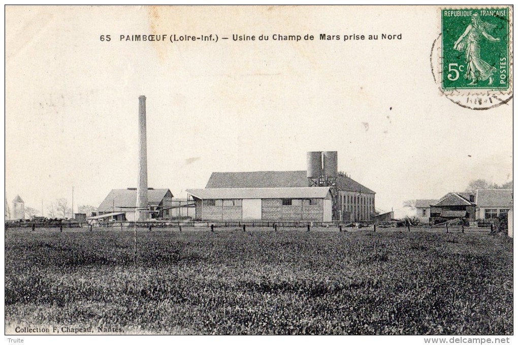 PAIMBOEUF USINE DU CHAMP DE MARS PRISE DU NORD - Paimboeuf