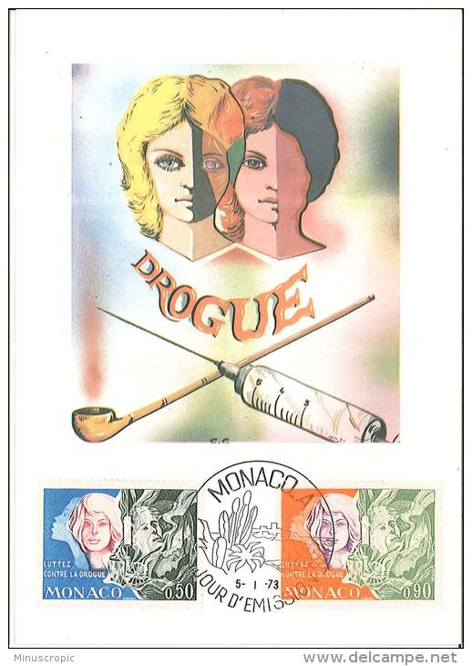 CM Monaco - Lutte Contre La Drogue - 1973 - Maximumkarten (MC)