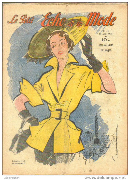 Revue Ancienne  1950"le Petit Echo De La Mode" N° 30 - Mode