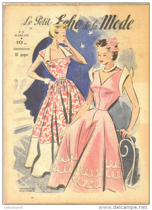 Revue Ancienne  1950"le Petit Echo De La Mode" N° 31 - Mode