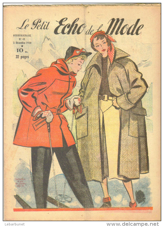 Revue Ancienne  1950"le Petit Echo De La Mode" N° 49 - Fashion