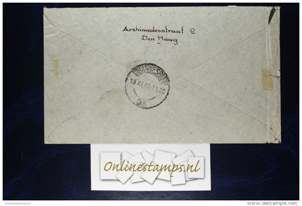 Netherlands: Cover Amsterdam -&gt; Napels To Johannesburg, With R52 Stamp - Brieven En Documenten