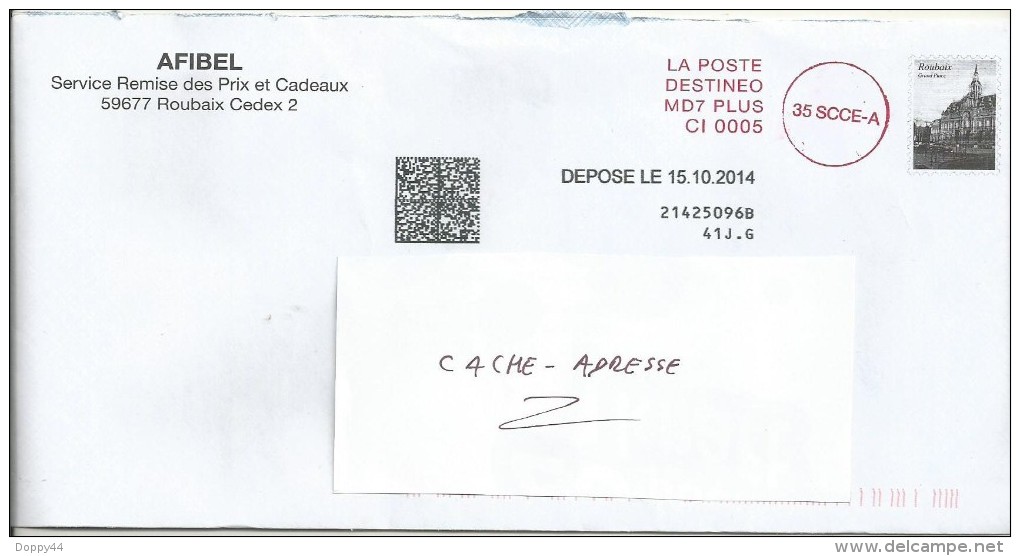 PSEUDO ENTIER POSTAL  AFIBEL 2014  AYANT CIRCULE - Private Stationery