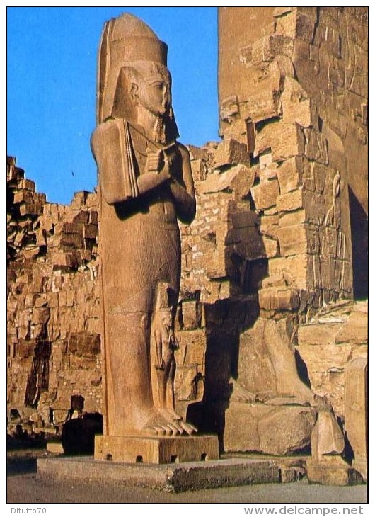 Loxor - Statue Of Phrao Pinutem And His Wife - Egypt - Formato Grande Non Viaggiata - Luxor