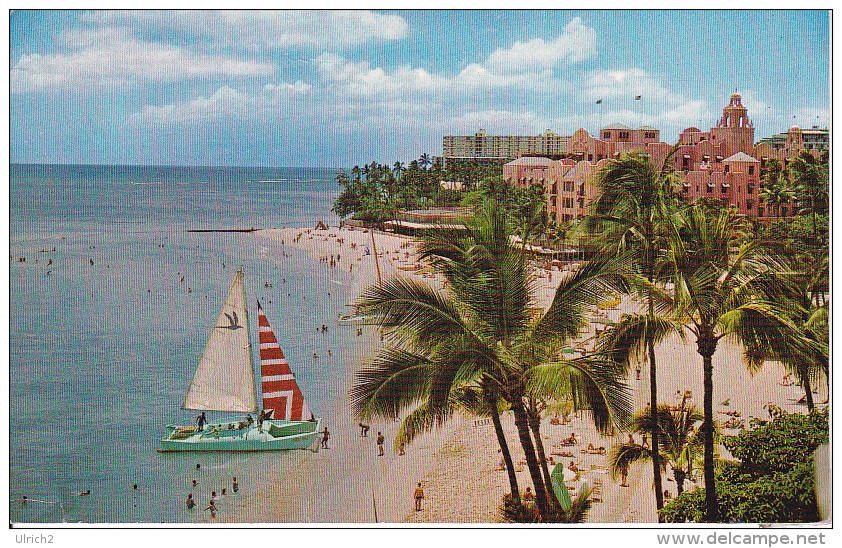 PC Oahu - Waikiki Beach - Royal Hawaiian Hotel - 1971 (9610) - Oahu