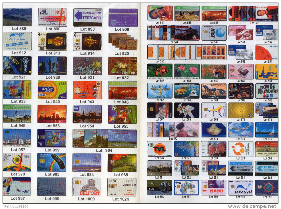 TARIFS  TELECARTES  CARTUNIVERS  Ventes Sur Offres  2000 2002 2002 2005 2008  (lot De 5 ) - Books & CDs