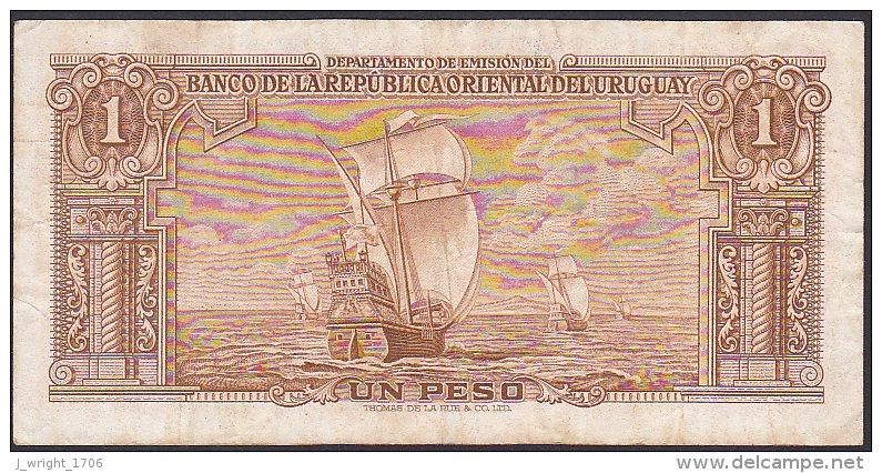 Uruguay, 1 Peso, P.35c (Series C) VF - Uruguay