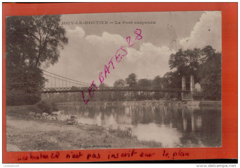 CPA  95  JOUY-LE-MOUTIER  Le Pont Suspendu  OCT 2014 Div 506 - Jouy Le Moutier