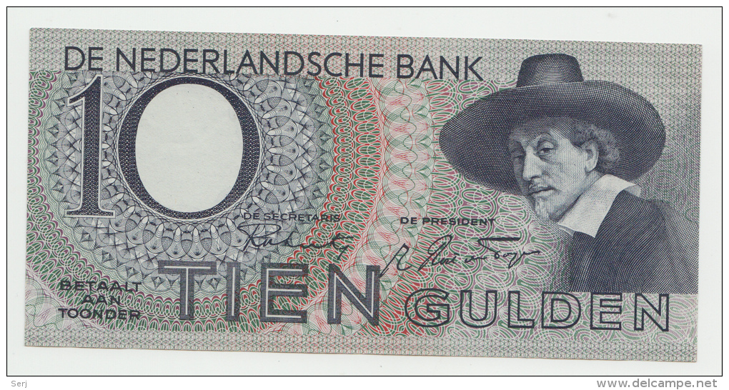 Netherlands 10 Gulden 1943 AUNC+  P 59 - 10 Florín Holandés (gulden)