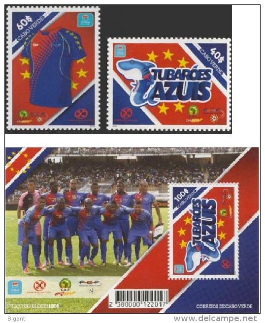 Cape Verde 2012 Football Team And National Flag 2v + Ss Mint - Cape Verde