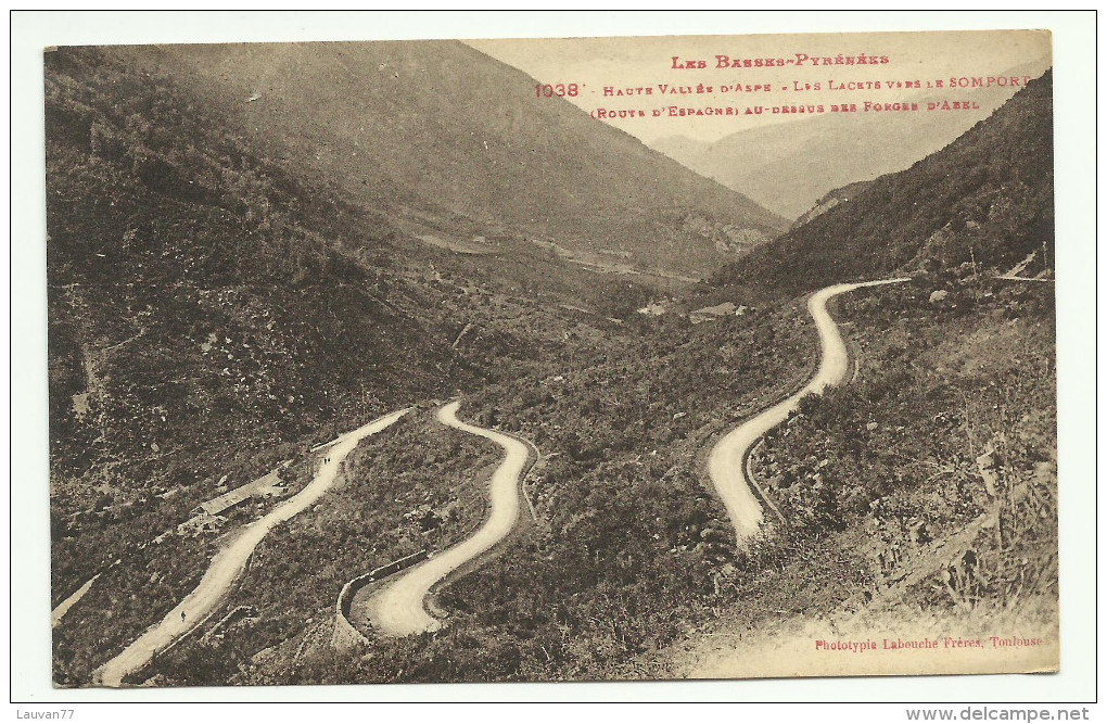 Carte Postale  Les Lacets Vers Le Somport - Col Du Somport