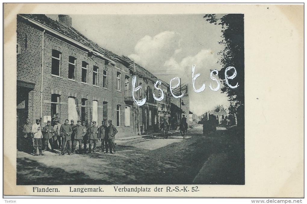 Langemark - Verbandpaltz Der R.-S.-K.52 - Duitse Soldaten  - Duitse Postkaart ( Verso Zien ) - Langemark-Poelkapelle