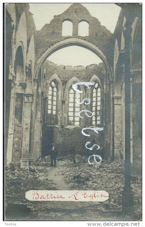 Battice - L'intérieur De L'Eglise Détruite - Carte Photo ( Voir Verso ) - Herve