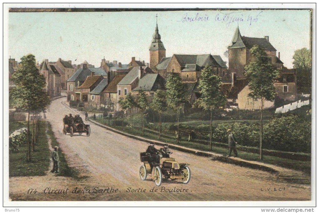 72 - BOULOIRE - Circuit De La Sarthe - Sortie De Bouloire - 1906 - Bouloire