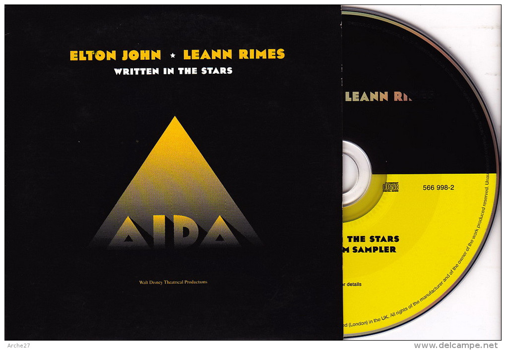 CD Single - ELTON JOHN - LEANN RIMES - Written In The Stars - Disco, Pop