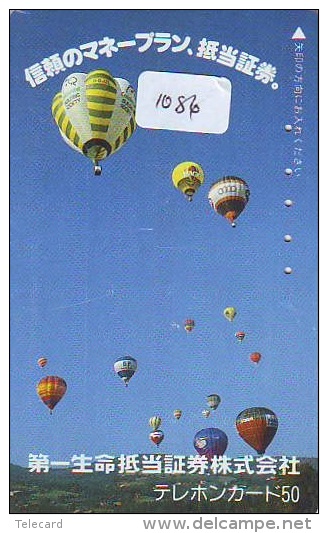 Telecarte  JAPON * BALLON * MONTGOLFIERE (1086)  Hot Air Balloon * Aerostato  PHONECARD JAPAN * - Sport