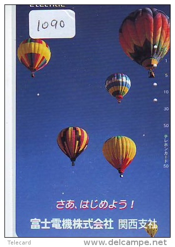 Telecarte  JAPON * BALLON * MONTGOLFIERE (1090)  Hot Air Balloon * Aerostato  PHONECARD JAPAN * - Sport