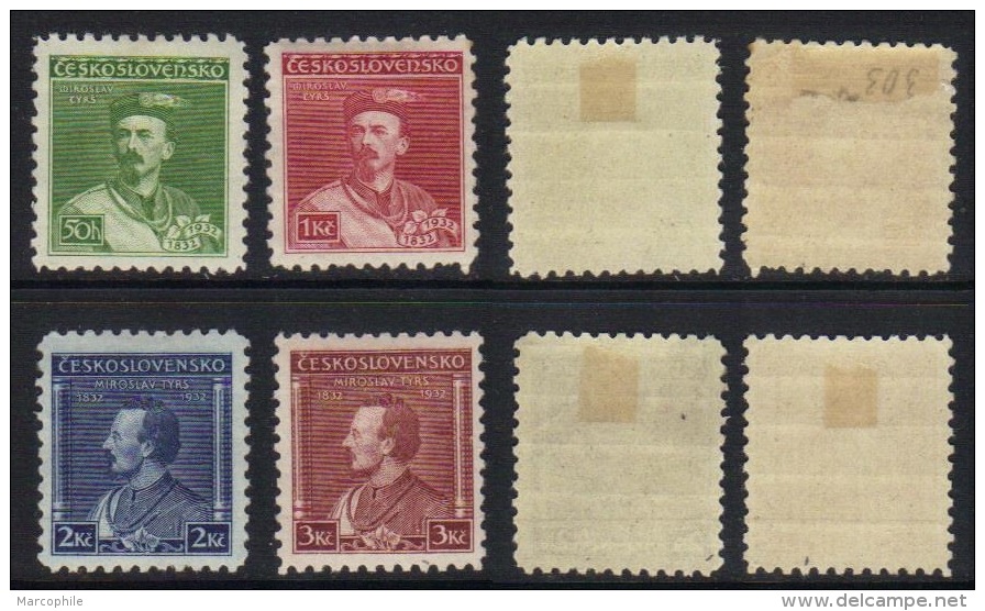 TCHECOSLOVAQUIE  / 1932 - # 277 A 280 SERIE COMPLETE *  / COTE 32.50 € (ref T1836) - Unused Stamps