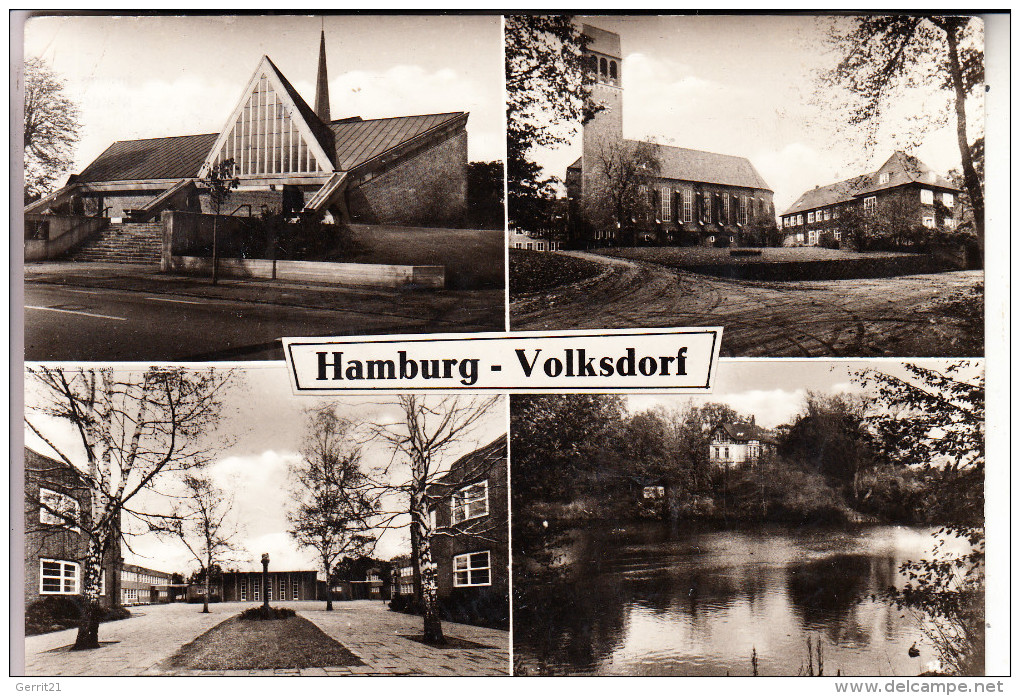 2000 HAMBURG - VOLKSDORF, Mahrbildkarte - Wandsbek