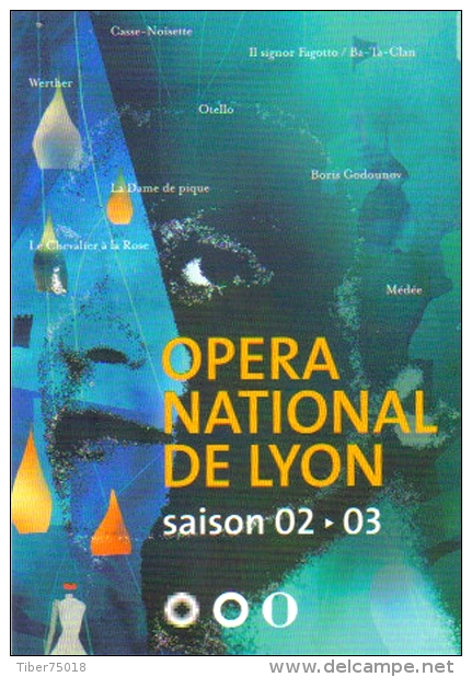 Carte Postale édition "Carte à Pub" - Opéra National De Lyon - Saison 02 / 03 - Advertising