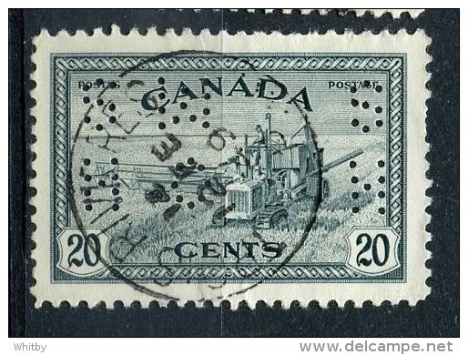 Canada 1946 20 Cent Combine Perfin Issue #O271  SON - Perfins