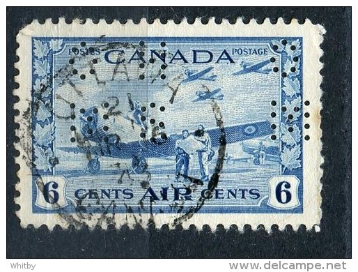 Canada 1942 6 Cent Air Mail Perfin Issue #OC7 SON - Perforiert/Gezähnt