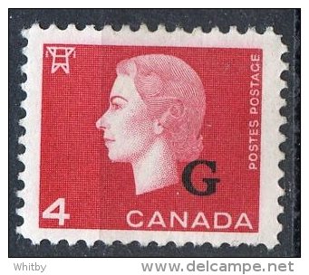 Canada 1963 4 Cent  Cameo  Overprint Issue #O48  Mint No Gum - Perfins