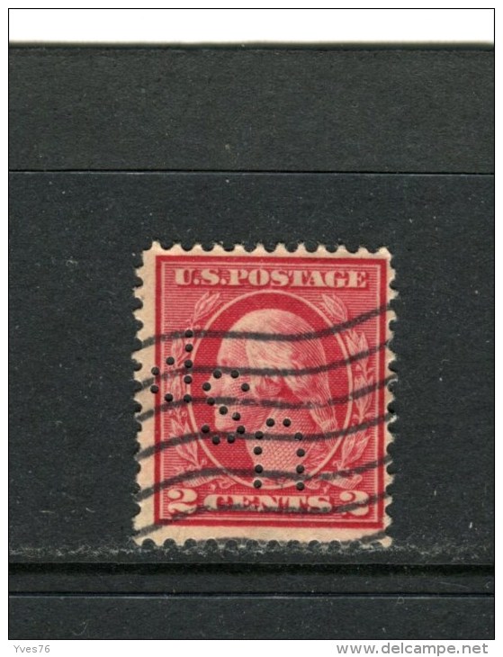 ETATS-UNIS - Y&T N° 183° - Perforé - Perfin - G. Washington - Zähnungen (Perfins)