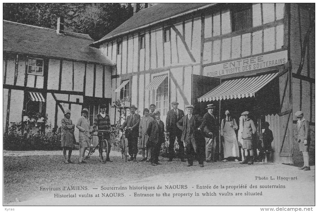 BA / Environs D'AMIENS . Souterrains Historiques De NAOURS (80) Entrée De La Visite Des Souterrains .Vélos ( Animée ) - Naours