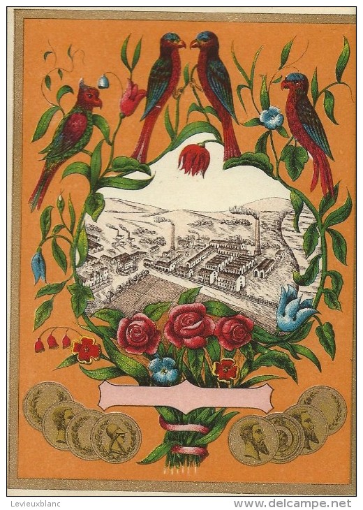 Chromo Etiquette/ Non Personnalisée/Produit D'Hygiéne/Perroquets Et Usine/GB?/ Vers 1890-1900         PARF66 - Etiquettes