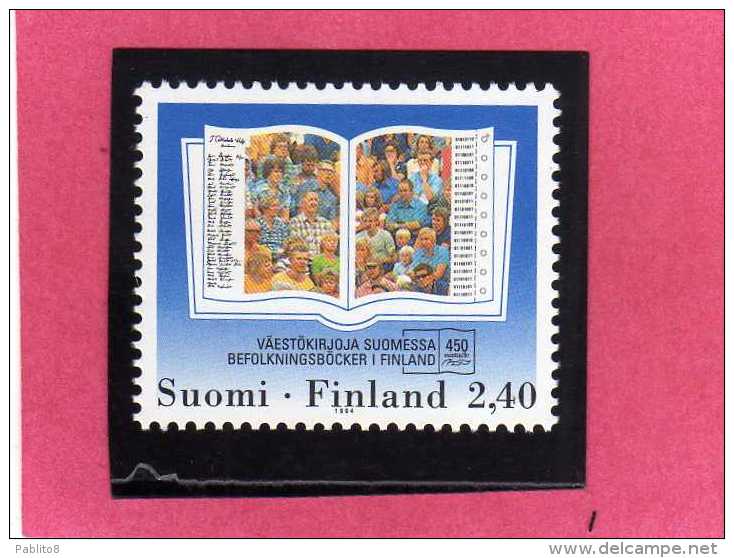 SUOMI FINLAND FINLANDIA 1994 POPULATION REGISTERS 450TH ANNIVERSARY CENSIMENTO REGISTRAZIONE DELLA POPOLAZIONE MNH - Nuevos