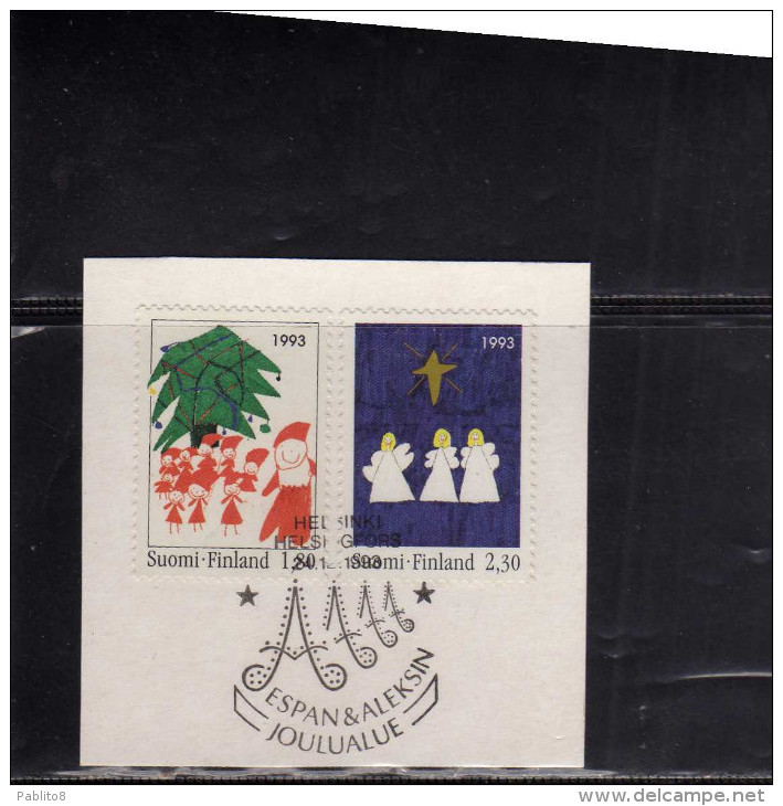 SUOMI FINLAND FINLANDIA 1993 CHRISTMAS NATALE NOEL WEIHNACHTEN NAVIDA NATAL COMPLETE SET USED SERIE USATA - Used Stamps