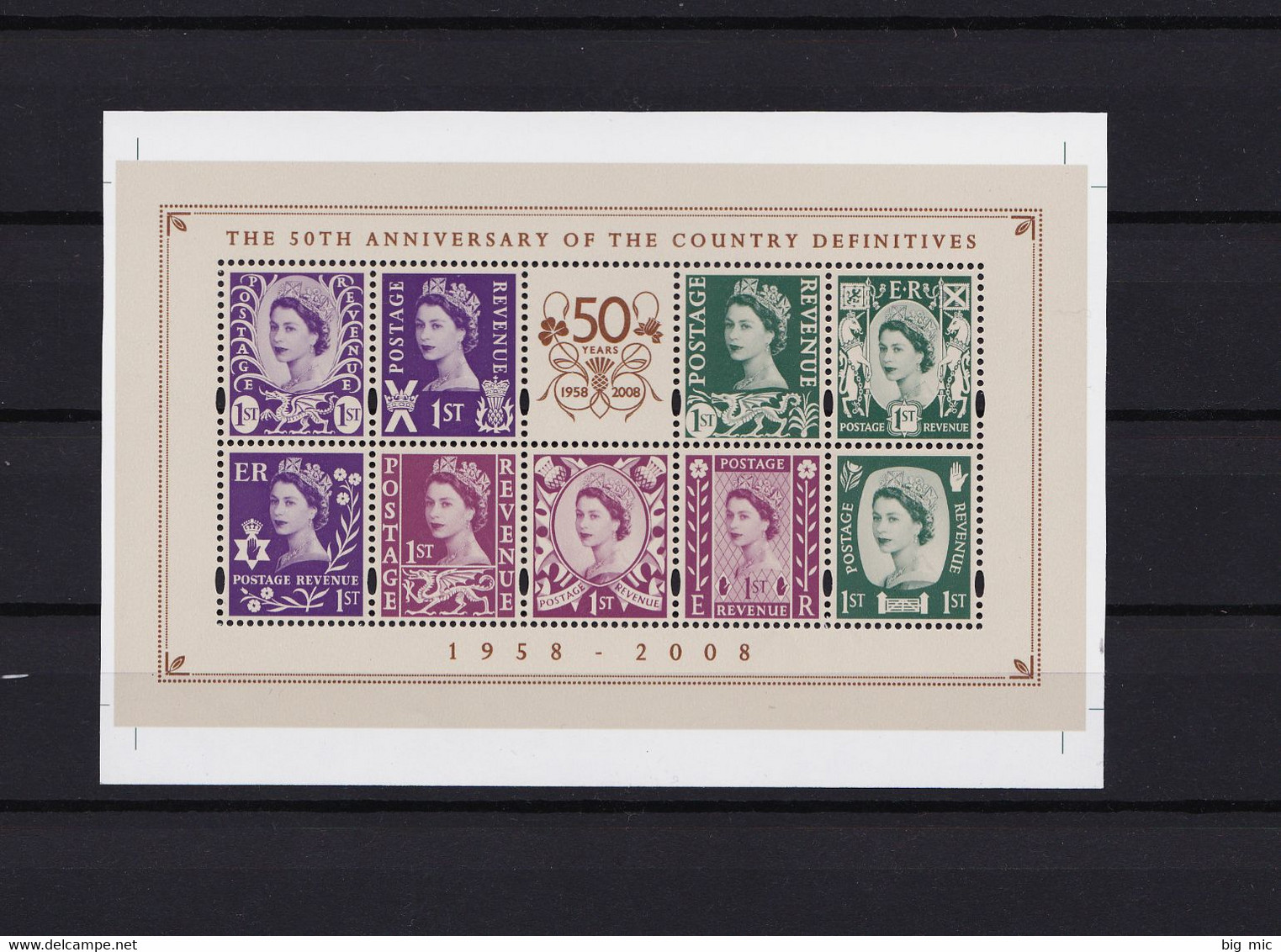 ENGLAND 2008. Minisheet Country Definitive Error Cut ** - Unused Stamps