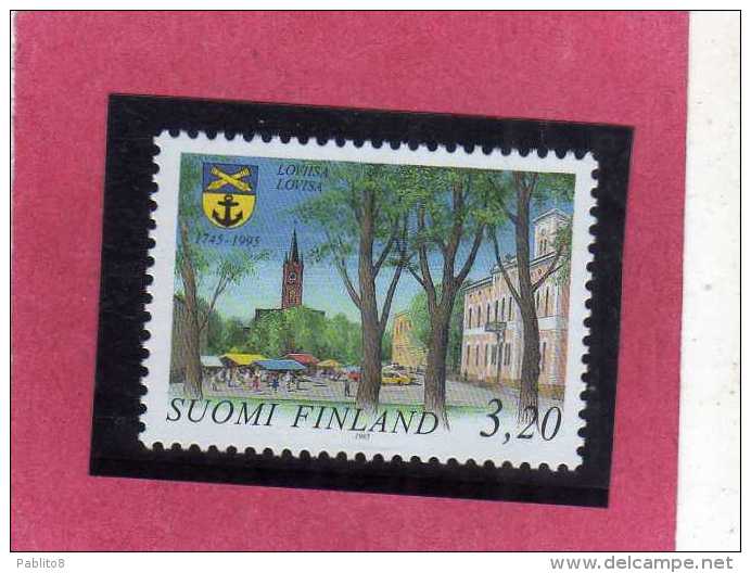 SUOMI FINLAND FINLANDIA 1995 CITY LOVIISA TOWN 250TH ANNIVERSARY ANNIVERSARIO CITTA' MNH - Nuovi