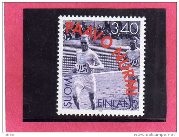 SUOMI FINLAND FINLANDIA 1997 PAAVO NURMI WINNER 9 GOLD MEDALS VINCITORE 9 MEDAGLIE D'ORO MNH - Nuevos