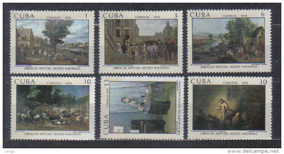 Cuba Mi 2373-2378 Paintings In National Museum 1979 MNH - Neufs