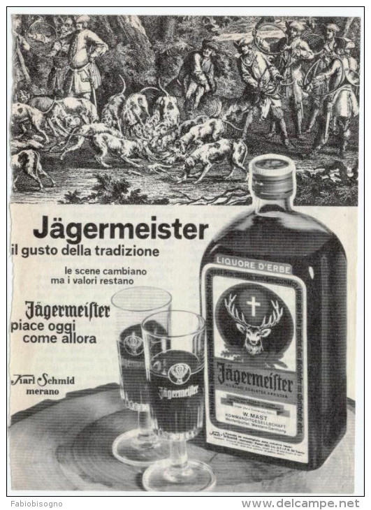 1974 - Jagermeister ( Merano )- 5 Pubblicità  Cm. 13 X 18 - Alcoolici