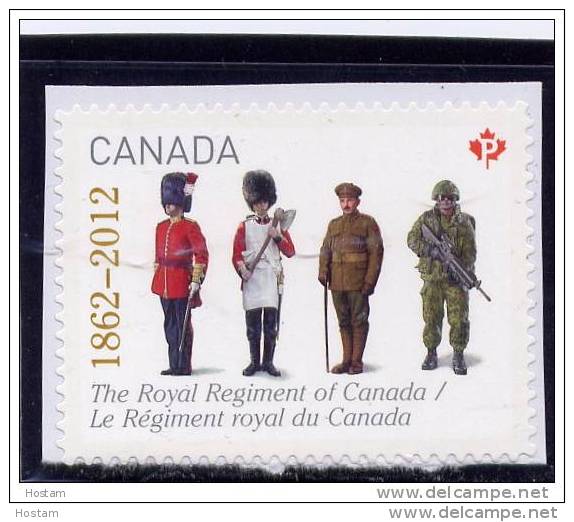 CANADA, 2012, MNH, 2580  THE REGIMENTS: ROYAL REGIMENT OF CANADA  SINGLE - Single Stamps