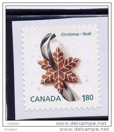 CANADA, MNH, 2012, CHRISTMAS GINGERBREAD COOKIES, SINGLE "INTERNATIONAL Rate" From Booklet, - Timbres Seuls