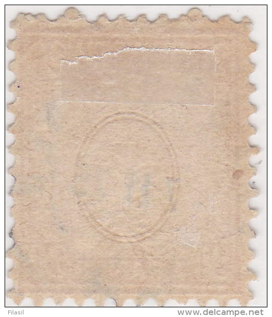 SI53D Svizzera Suisse Helvetia 10 C.  Franco Arancio  Usato Con Annullo 1862 - Oblitérés