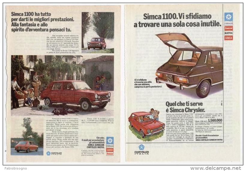 1973/4 - Automobili SIMCA  - 5 Pag Pubblicità Cm.13x18 - Cars