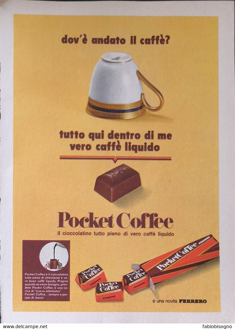 1969/74 - FERRERO (Mon Cheri - Pocket Coffee) - 3 Pag. Pubblicità Cm. 13 X 18 - Chocolat