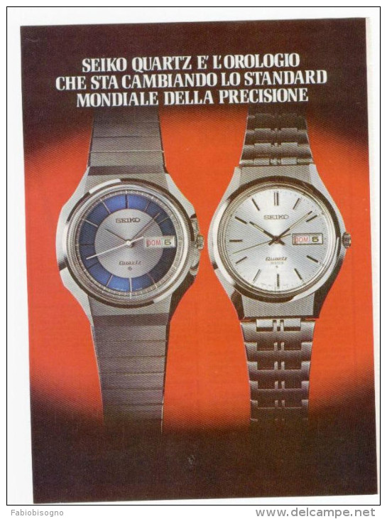 1974 - Orologio SEIKO - 3 Pagine Pubblicità Cm. 13 X 18 - Orologi Da Polso