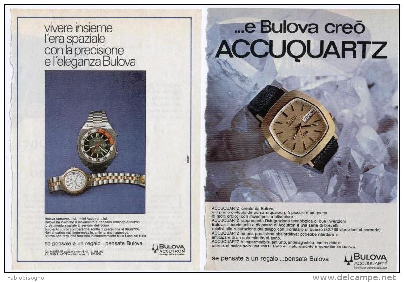 1974 - Orologio BULOVA - 4 Pagine Pubblicità Cm. 13 X 18 - Horloge: Zakhorloge